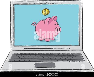 Mano mettendo moneta in trasparente piggy Bank con - Stockphoto #22722363