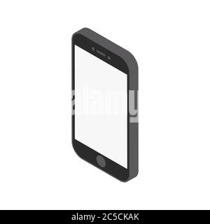 Phone Shell Isometric Isometric telephone isolated on white background. Blank for the ...