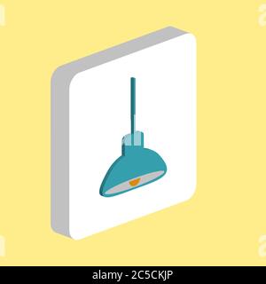 Illumination Lamp Simple vector icon. Illustration symbol design template for web mobile UI element. Perfect color isometric pictogram on 3d white squ Stock Vector