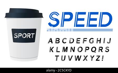 Sport Modern Italic Alphabet Font. Capital letter. Typography urban style fonts for technology, digital, movie logo design. vector illustration Stock Vector