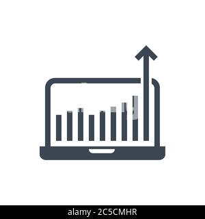 Growth Traffic Vector Glyph Icon Stock Vector