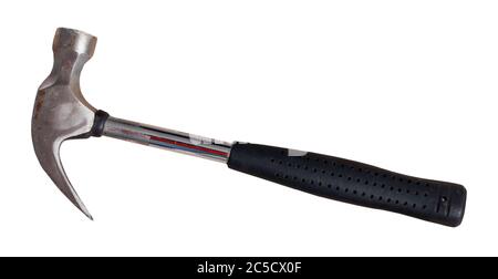 Hammer, carpenter tools. Isolated over white background Stock Photo
