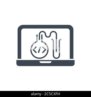 Testing Programming Vector Glyph Icon Stock Vector
