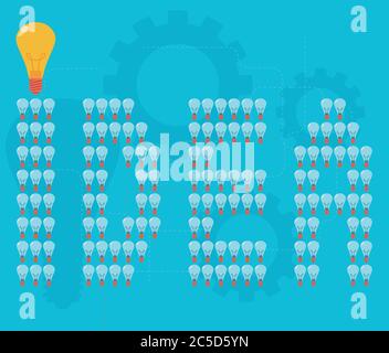 light bulb idea vector illustration Stock Vector