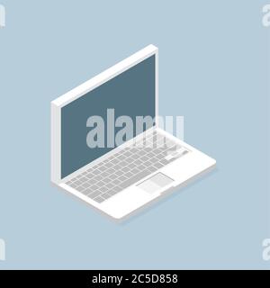 Laptop isometric icon. Vector illustration Stock Vector