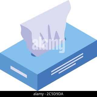 Wet wipes icon, isometric style Stock Vector