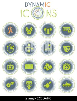 football dynamic icons Stock Vector