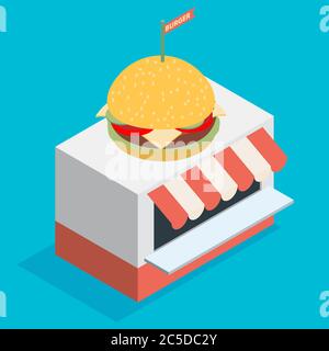 Vector isometric shop construction Stock Vector Image & Art - Alamy