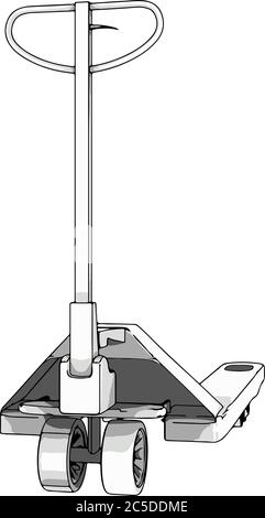 pallet truck vector on a white background Stock Vector