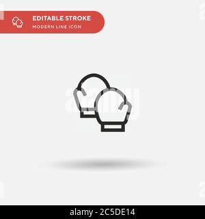 Gloves Simple vector icon. Illustration symbol design template for web mobile UI element. Perfect color modern pictogram on editable stroke. Gloves icons for your business project Stock Vector