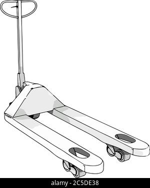 pallet truck vector on a white background Stock Vector