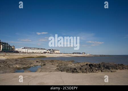 Porthcawl town centre beach late on early summer afternoon Stock Photo