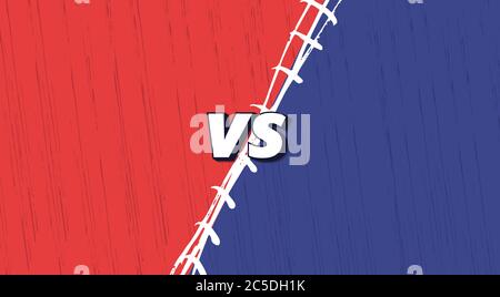 Vs banner template with lettering. Versus comparison blank. Decorative battle cover with lettering. Vector color illustration with divider and copy sp Stock Vector