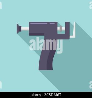 Piercing gun icon. Flat illustration of piercing gun vector icon for web design Stock Vector