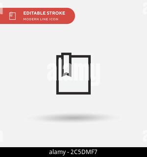 Bookmark Simple vector icon. Illustration symbol design template for web mobile UI element. Perfect color modern pictogram on editable stroke. Bookmark icons for your business project Stock Vector