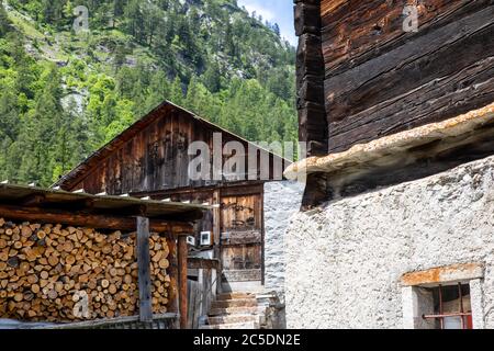 Canza village, Formazza Valley, Ossola Valley, VCO, Piedmont, Italy Stock Photo