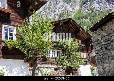 Canza village, Formazza Valley, Ossola Valley, VCO, Piedmont, Italy Stock Photo