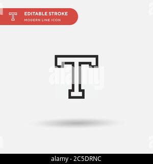 Text Simple vector icon. Illustration symbol design template for web mobile UI element. Perfect color modern pictogram on editable stroke. Text icons for your business project Stock Vector