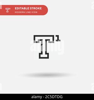 Superscript Simple vector icon. Illustration symbol design template for web mobile UI element. Perfect color modern pictogram on editable stroke. Superscript icons for your business project Stock Vector