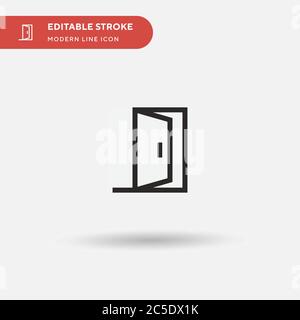 Exit Simple vector icon. Illustration symbol design template for web mobile UI element. Perfect color modern pictogram on editable stroke. Exit icons for your business project Stock Vector