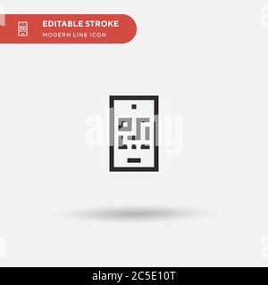 Qr Code Simple vector icon. Illustration symbol design template for web mobile UI element. Perfect color modern pictogram on editable stroke. Qr Code icons for your business project Stock Vector