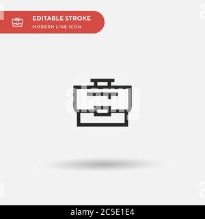 Portfolio Simple vector icon. Illustration symbol design template for web mobile UI element. Perfect color modern pictogram on editable stroke. Portfolio icons for your business project Stock Vector
