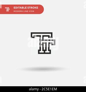 Capitals Simple vector icon. Illustration symbol design template for web mobile UI element. Perfect color modern pictogram on editable stroke. Capitals icons for your business project Stock Vector