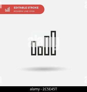 Bar Graph Simple vector icon. Illustration symbol design template for web mobile UI element. Perfect color modern pictogram on editable stroke. Bar Graph icons for your business project Stock Vector