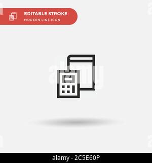 Maths Simple vector icon. Illustration symbol design template for web mobile UI element. Perfect color modern pictogram on editable stroke. Maths icons for your business project Stock Vector