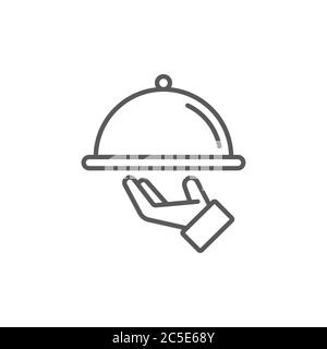 Restaurant waiter avatar vector icon isolated on white background Stock Vector