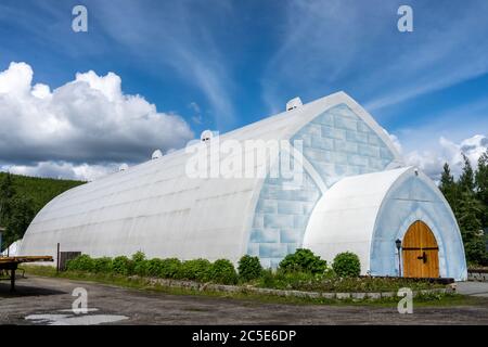 Aurora Ice Museum at Chena Hot Springs Resort in Fairbanks, Alaska Stock Photo