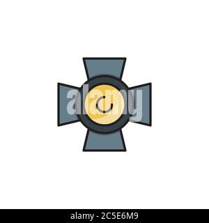 Scenic spotlight icon vector isolated on white background Stock Vector