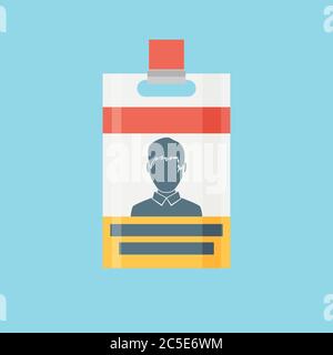 Name tag flat icon. Modern flat icons vector Stock Vector