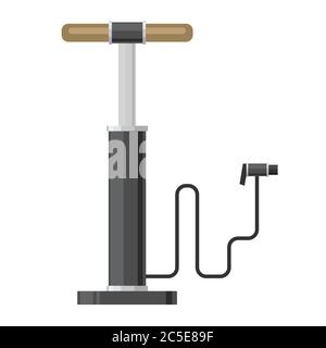 picture of hand bicycle pump, flat style icon Stock Vector