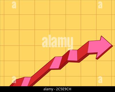 Chart of indicators up Stock Vector