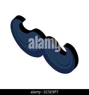 Isometric of Mustache icon in trendy flat style. Vector illustration. EPS 10. Stock Vector