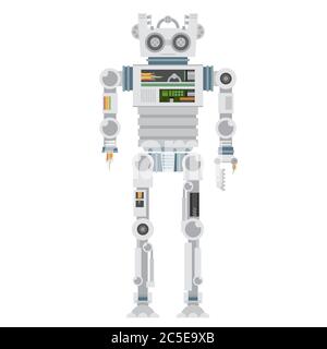Vector illustration of broken robot. Flat vector Stock Vector