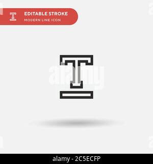 Underline Simple vector icon. Illustration symbol design template for web mobile UI element. Perfect color modern pictogram on editable stroke. Underline icons for your business project Stock Vector