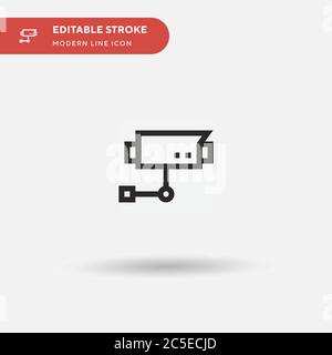 Cctv Simple vector icon. Illustration symbol design template for web mobile UI element. Perfect color modern pictogram on editable stroke. Cctv icons for your business project Stock Vector