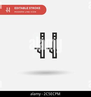 Stilts Simple vector icon. Illustration symbol design template for web mobile UI element. Perfect color modern pictogram on editable stroke. Stilts icons for your business project Stock Vector