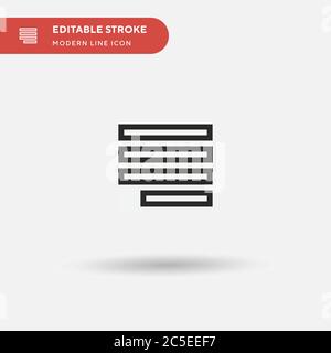 Right Alignment Simple vector icon. Illustration symbol design template for web mobile UI element. Perfect color modern pictogram on editable stroke. Right Alignment icons for your business project Stock Vector