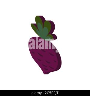 Isometric of Ripe red beet on white background. Vegetarian food. Vector illustration in trendy flat style. ESP 10. Stock Vector