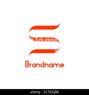 Initial letter S monogram logo template, simple and elegant design concept, isolated on white background. Stock Vector