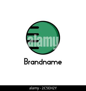 Global tech logo, modern simple and minimal design concept, isolated on white background. Stock Vector