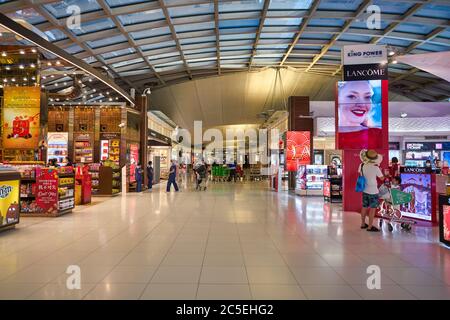 BANGKOK, THAILAND - CIRCA JANUARY, 2020: interior shot of Suvarnabhumi Airport. Stock Photo