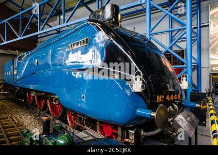 The Mallard at the National Railway Museum in York - holder of the world speed record for steam locomotives Stock Photo