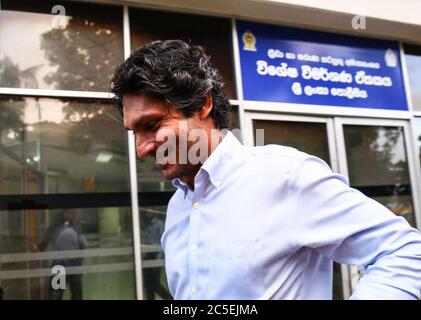 Colombo, Sri Lanka. 2nd July, 2020. Former Sri Lankan cricketer Kumar Sangakkara, captain of 2011 Cricket World Cup, leaves the Special Investigation Unit in Colombo on July 02, 2020. Credit: Pradeep Dambarage/ZUMA Wire/Alamy Live News Stock Photo