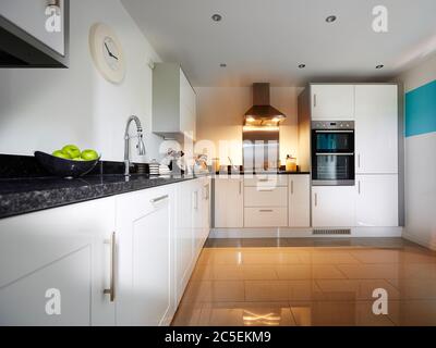 Shot of a modern and stylish luxury kitchen in an apartment Stock Photo