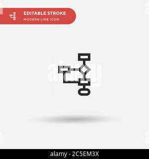 Process Simple vector icon. Illustration symbol design template for web mobile UI element. Perfect color modern pictogram on editable stroke. Process icons for your business project Stock Vector