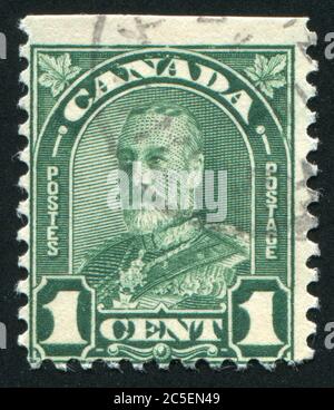 CANADA - CIRCA 1929: stamp printed by Canada, shows King George V, circa 1929 Stock Photo